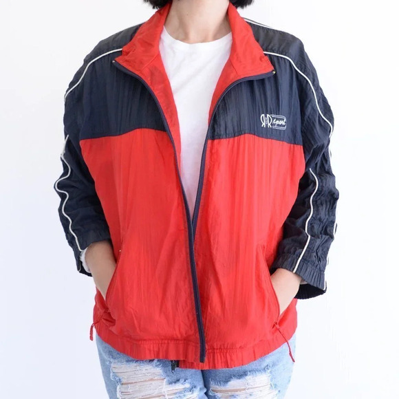 Vintage VIP Peities R&R Sport  Red and Navy Lightweight Jacket - Picture 1 of 13